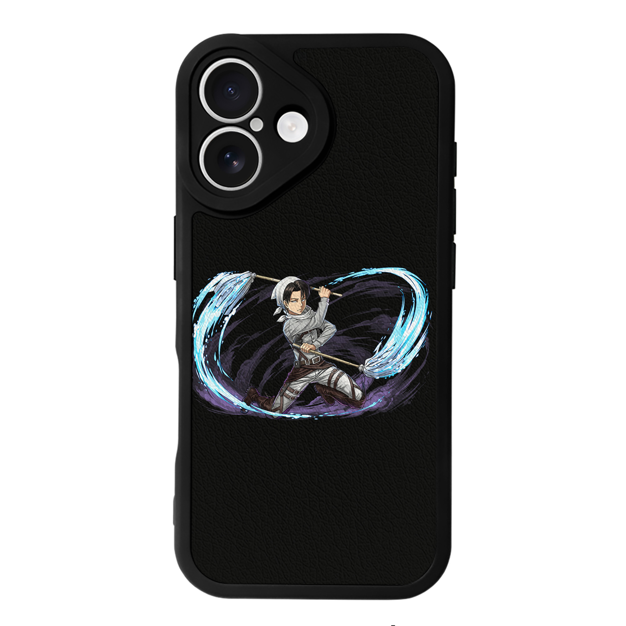 （画像用） 進撃の巨人 リヴァイ·アッカーマン Attack on Titan Levi Ackerman 【iPhone 16シリーズ対応】シリコンスマホケース（レザー調） 材質：シリコン